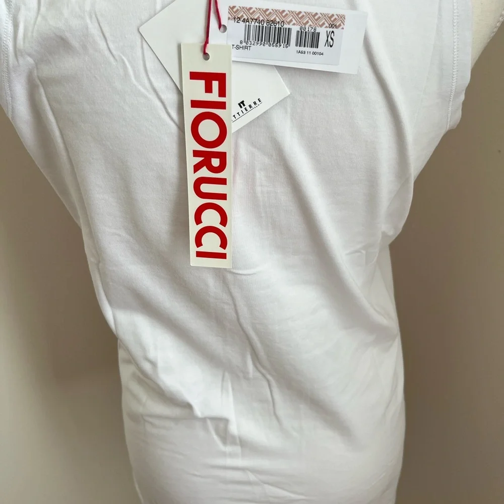 Fiorucci White Tee with Red and Pink Love Print - Picture 2 of 3